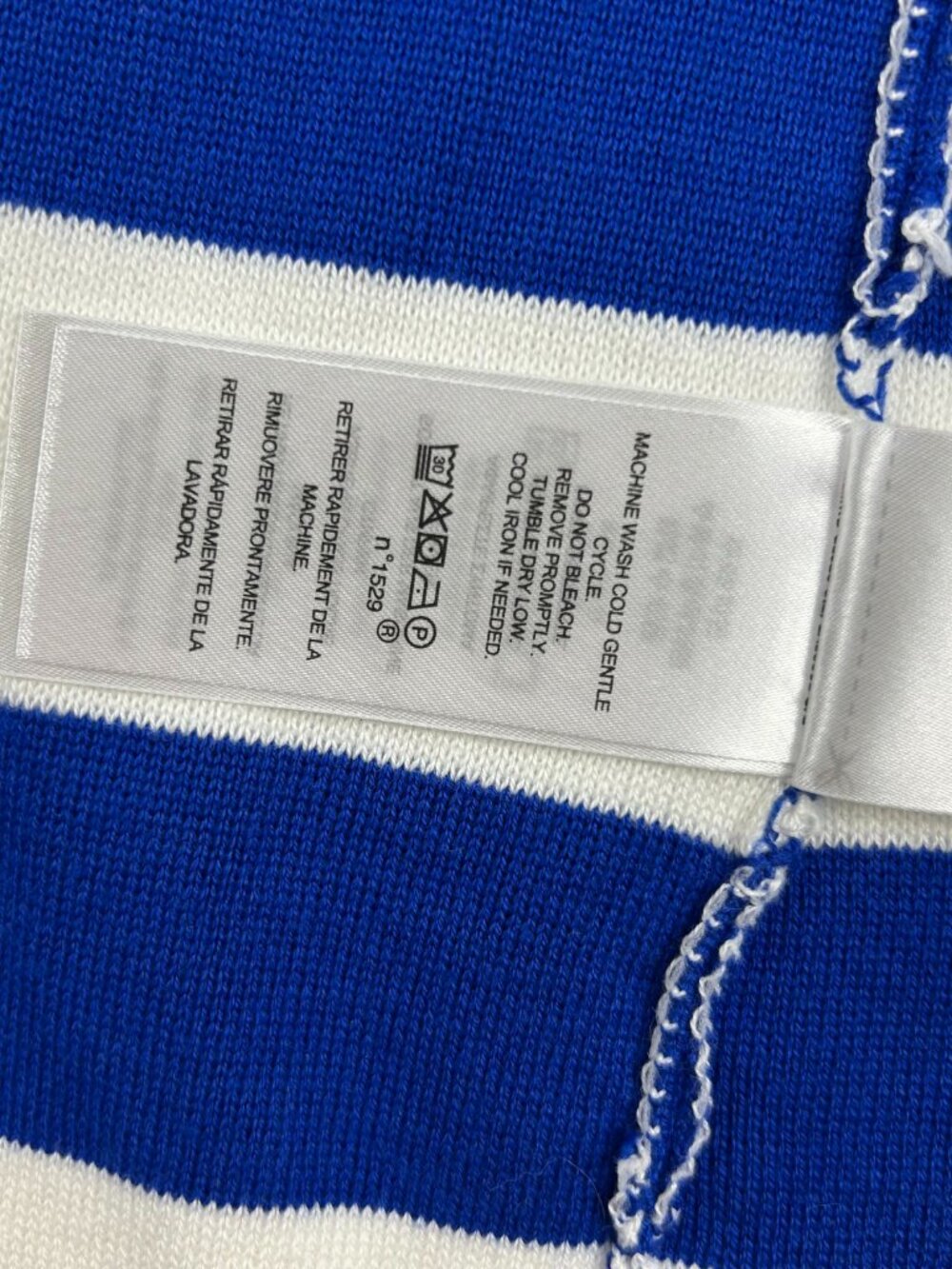 Ralph Lauren | Combed Cotton Sapphire Blue and White Striped Blazer NWOT size XL - Picture 11 of 12